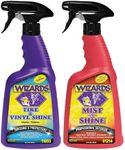 Wizards Mist-N-Shine Detail Spray and Tire & Wheel Vinyl Shine Bundle - 22 Oz - Car Exterior Cleaner for Auto Detailing Supplies - Cleans and Protects Tires, Wheels and Trim