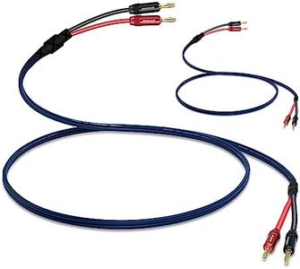 UCINNOVATE Speaker Wires with Banana Plugs, 2X 3m OFC Bi-Wired Speaker Cable with Gold Plated Banana Plug, Solid HiFi 13 AWG Speaker Cable with Pre-Soldering Dual Screw Type Banana Tips for Amp Audio