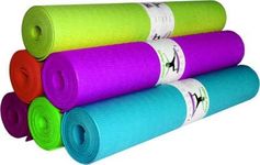 MAXWELL® Fit- Yoga Mat(SIZE-4mm) for Women and Men with Carrying Strap Extra Thick & Large Excercise Mat for Workout Yoga Fitness Anti Tear Anti Slip(Color-MULTICOLOR-B) (Qnty-1 Pcs)