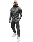 COOFANDY Tracksuit Men's Jogging Suit Tracksuit Sports Suit Sports Trousers Men's Long Sweatsuits Hoodie Men's Full Zip Hoodie Set Leisure Suit Dark Grey XL, darkgray, XL