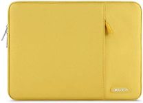 MOSISO Laptop Sleeve Bag Compatible with Laptop 13.3 inch, Polyester Vertical Case with Pocket, Yellow