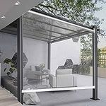 Exterior Rainproof Transparent Roller Blinds for Garden Pergola Gazebo, Pull Down Vinyl Tarp Screen, Waterproof Outdoor Roller Shades (Size : 120cmx120cm/47inx47in)