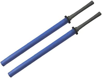 35" Martial Arts Foam Bokken Set with Black ABS Plastic Handle (Blue)