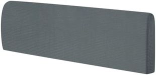 uxcell Bed Headboard Slipcover, 1.8m Stretch Bed Headboard Cover Dustproof Protector Cover Jacquard Furniture Cover for 1.7-1.9m Headboard, Dark Grey