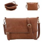 Gladdon Small Crossbody Bags for Women Cross Shoulder Bags and Satchel Bag Women's Cross-Body Bags Sling Messenger Bag Women Cossbody Brown