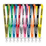 Coach printed Lanyard - neck strap, ID HOLDER PE teacher master guru gift (GREY)