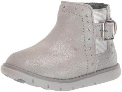 Stride Rite Unisex-Child SRT Agnes Fashion Boot, Silver, 8.5 Wide Little Kid