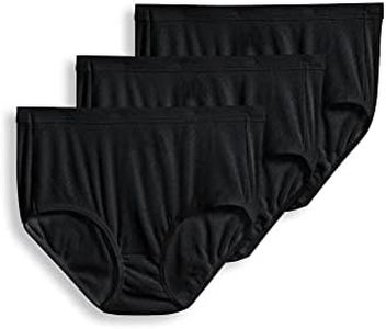 Jockey Women's Underwear Elance Breathe Brief - 3 Pack, Black, 7