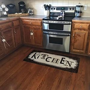 Ukeler Kitchen Rug Non Slip, Durable Natural Rubber Rug Runner for Kitchen Antique Style Chef Mat, 20''×59''