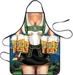 Huayifa Chef Apron, Funny Cooking Kitchen Apron Sexy Apron BBQ Party Apron BBQ Apron Barbecue Party Apron for Couple Women Men (B)