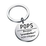 Pops Keychain Grandfather Gift Grandpa Birthday Gift Grandfather Gift from Grandkids (Pops old guys CA)