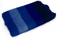 Alpaca blanket/throw, available in a variety of colours, large - hand woven and fair trade from Ecuador (Blue tones)