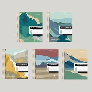 Spiral Bible™ NLT New Living Translation, Complete 5 Volume Book Bundle | Spiral Bound Spiritual Companion & Journal for Adults & Teens | 8.5" x 11" Notebook, 3.5in Margins