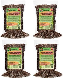 GARDENERA Organic Microgreens Premium Potting Mix - 20 QUART - Crafted with Care for Exceptional Results (4 Bags of 5QT)