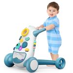 Naxudcoo Baby Walker: Push Along Walker Baby Toy 6 to 24 Months Baby Activity Center with Music, Sound, Light Effect, Adjustable Speed Wheel Fun Toys Gift for Boy and Girl 6-24 Months