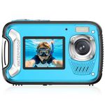 5K 33FT Underwater Waterproof Camera with Autofocus & Dual Screen, Perfect for Snorkeling, Vlogging, Selfie and Travel, Easy to Use Compact Action Camera for Teens, Adults and Beginners