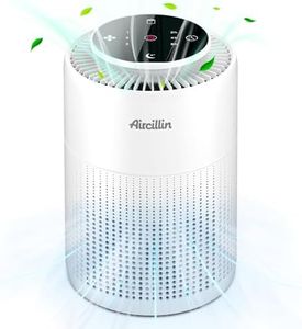 Aircillin Purificador de Aire con Filtro HEPA, Air Purifier Cubre Hasta 765Sq Ft, Elimina 99,97% de Alergia Polen Olor y Caspa de Mascota, humo, 23dB, Temporizador, Luz nocturna