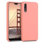 kwmobile Case Compatible with Huawei P20 Case - TPU Silicone Phone Cover with Soft Finish - Coral