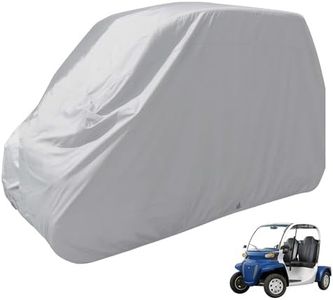 Formosa Golf Cart Cover for Polaris GEM E4 Weatherproof Four Seat Golf Cart Covers Ford Think Model 4 Passenger Golf Cart Covers Vented, Grommets for Security, Fully Elastic Hem