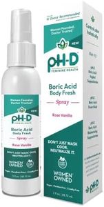 pH-D Feminine Health - Boric Acid Body Fresh Spray - Vegan, Paraben-Free, Plant Based - Rose Vanilla Scented - 3oz.