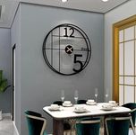 Artistry Decors Beautiful Style Wall Clock in Black & Gold Color 24 inch (60cm) (Black)