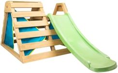 TP Toys Wooden Toddler Climb & Slide - With Climb Up Rock Wall, Secret Den And Slide. FSC Certified Wood. Outdoor Indoor Montessori Climbing Toys. Fun Active Play For Kids - Suitable For 18 Months+