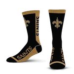 Fanatics for Bare Feet MVP NFL Team Socks (40-46, New Orleans Saints)