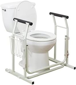 Drive Medical Stand Alone Toilet Safety Rail, White