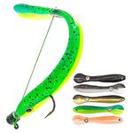 Pelican Mate Fishing Lures Soft Bionic Lures for Bass Fishing Slow Sinking Swimming Baits Freshwater 3.9''/0.2oz (Pack of 5)