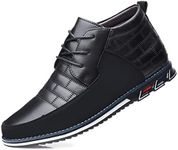 COSIDRAM Mens High-top Boots Walking Casual Comfort Shoes Business Loafers Office Dress Outdoor Sneakers Black 9