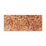 CURSHEET HOMZ prooduct Luxurious High Density Thick & Soft 5D Print Bedside Runner/Carpet/Rug/Floor Mat Italian Brown-Beige (22 x 55 Inches)