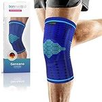 bonmedico Knee Support Sleeve - XXL Left and Right Compression Knee Braces for Men & Women - Knee Support for Running, Weightlifting, Sports & Weak Joints, Blue