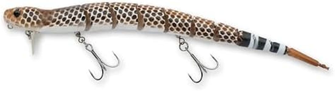 Savage Gear 3D Wake Snake Fishing Bait, 2 oz, Rattle Snake, Realistic Contours, Colors & Movement, Durable Construction, Versatile Rigging Options, Dual Treble Hook Configuration