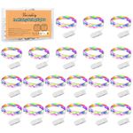 Micro Led String Lights Battery Powered, 20pack Fairy Lights 1M 10 LED Silver Coated Copper Wire Lights for Holiday Party Wedding Centerpiece Bottle Christmas Decorations (Multicolor, 20 Packs)