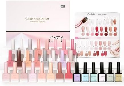CANNI CF1 Gel Nail Polish Set, 30 Pcs 9 ml Jelly Pink Gel Polish Soak Off LED Natural Nail Polish Set Art Starter Manicure Salon DIY at Home