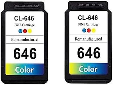 2 x Generic CL646 Colour Ink Cartridge Compatible with Canon CL-646 for Canon PIXMA MG2560 MG2460 MX496 MG2960 MG2965 MG3060 TS3160 TS3165 R4560