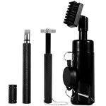 Golf Clean Tool Set, Golf Club Brush with Water Spray Bottle， Golf Club Cleaning Brush with 2pcs Golf Club Groove Sharpeners Golf Ball Cleaner Golf Cleaning Tool for Men Golf Lovers (Black)