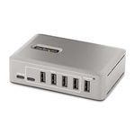 StarTech.com 10-Port USB-C Hub - 8X USB-A/2x USB-C - Self-Powered w/65W Power Supply - USB 3.1 10Gbps - Desktop/Laptop Hub w/USB-IF Certified 3ft Locking Cable, TAA