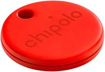 Chipolo ONE - 1 Pack - Key Finder, Bluetooth Tracker for Keys, Bag, Item Finder, Out of Range Alerts and Other Premium Functions Works with Chipolo app (iOS & Android compatible) RED