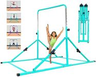 MARFULA Upgrade Foldable Gymnastic Bar with Mat for Kids Ages 3-12, 200 lbs Weight Capacity, Gymnastic Kip Bar Horizontal Bar for Kids, Gymnastic Training Equipment for Home and Gym Center Use