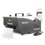 beamz ICE1200 MKII Low Lying Fog Machine Bundle with Wired Remote Control & 1L ECO Fluid - Low Level Ground Fog Effect for Weddings, Stage & Parties, 1200W