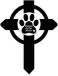 Wesiti Dog Pet Grave Markers Metal Pet Memorial Stake Paw Print Memorial Plaque Cross Pet Memorial Gifts Cemetery Garden Grave Decoration Memorial Garden Decor for Dog Outdoors Yard Garden Remembrance