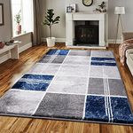 PHP Super Soft Rugs for Living Room Bedroom Rug - Thick Dense Pile Non Shed Fluffy Rug For Bedroom - Small Medium Large Carpet Area Rugs Kitchen Floor Mat (200 x 290 cm (6ft 8" x 9ft 7"), Navy)