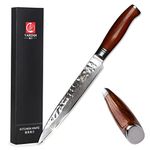 YARENH Slicing Knife 8 inch,73 Layers Damascus Steel,Carving Chef Knife,Razor Sharp,Rust Resistant,Gift Box Packaging,Sandalwood Handle,for Meat, Fish, Vegetables