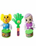 PRIMEFAIR Key Operated Cute Drummer Toy with Noisemakers Favors Concert Party Cheering Props Children clap clap Your Hands Small Hands Clapping Toy (CAT-PROPS-BABY-003)