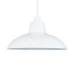 MiniSun Retro Style Gloss White Metal Easy Fit Ceiling Pendant Light Shade