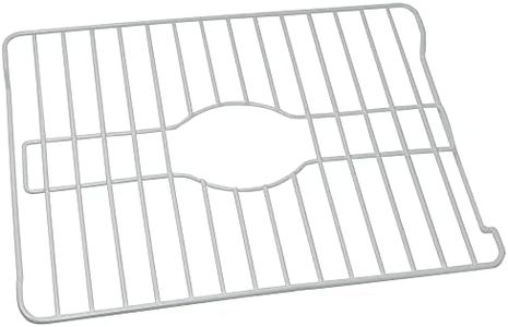 Better Houseware Sink Protectors for Kitchen Sink, Protective Metal Grid, 16x12.3x1 inches, White Kitchen Sink Mat to Shield Sink Base from Scratches, Rust-Resistant Coating, M