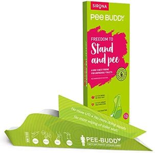 PeeBuddy 10 Funnels Disposable Female Urination Device for Women | Portable, Leak-Proof Stand and Pee Funnels for Women, Girls| Public Toilets, Travel, Camping, Hiking and Outdoor Activities