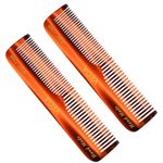 Vega Pocket Hair Comb, (India's No.1* Hair Comb Brand) For Men and Women,Brown, Pack of 2, (VC2HMC-120D)