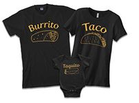 Threadrock Taquito | Baby Son or Daughter Infant Bodysuit | 24 Months, Black